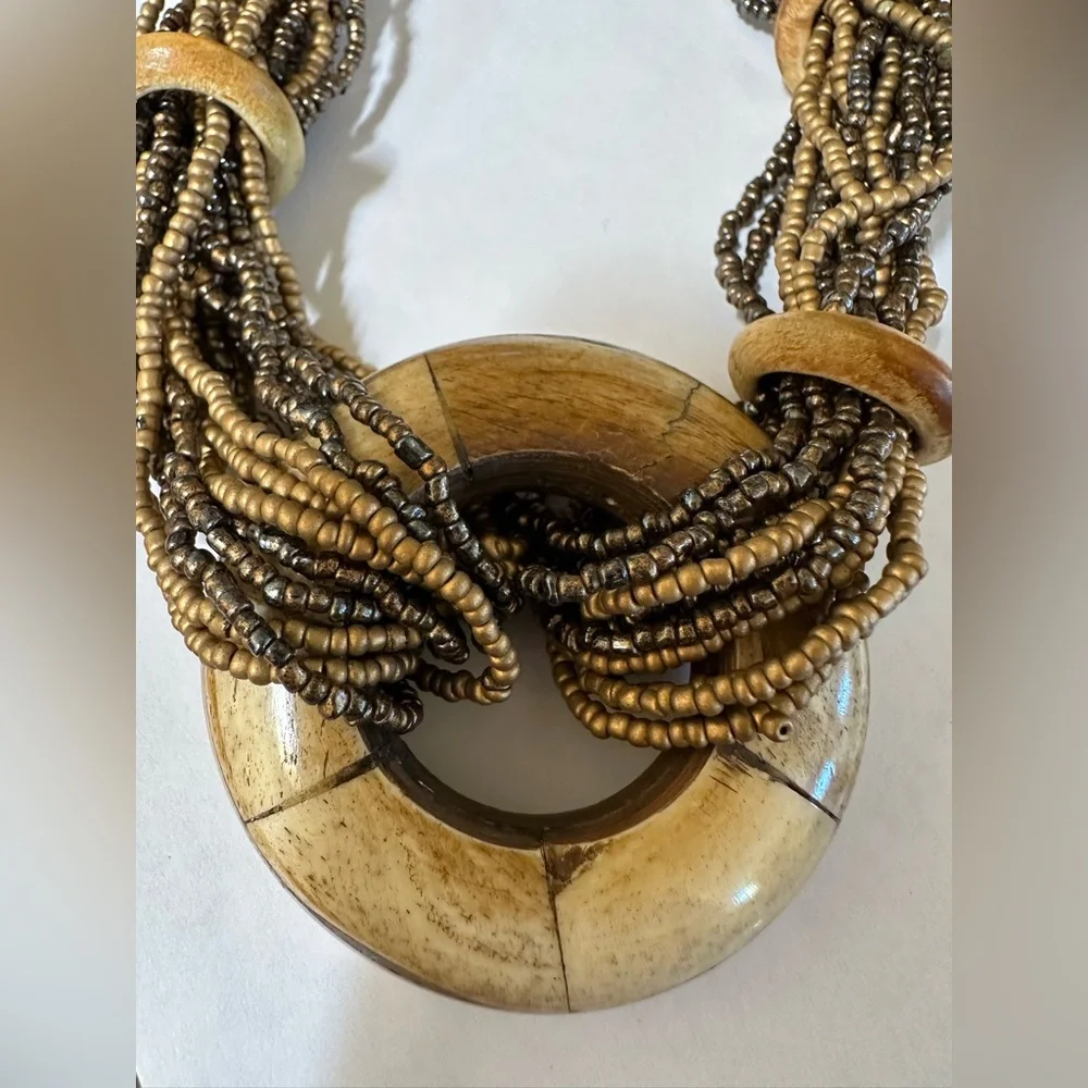 VTG Chico Multi-Strand Beaded Necklace - Picture 2 of 5